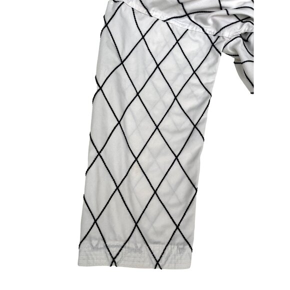 SIZE 4 BMA White Hapkido Uniform Gi Jacket Top Black Diamond Stitching - Picture 10 of 13